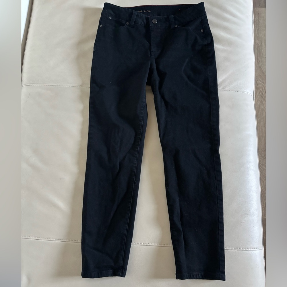 Talbots Heritage Fit Black Ankle Jeans - Classic Silhouette - Size 6P